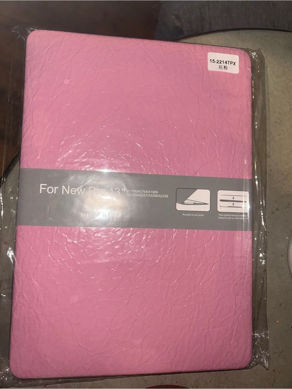 Apple Laptop Pink Protective Skin with Apple Logo Cutout